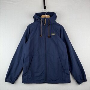 LL Bean Men's Mountain Classic Full Zip Hooded Men's M Jacket Nautical Navy Blue